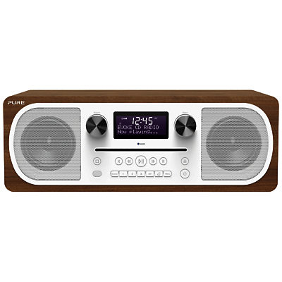 Pure Evoke C-D6 DAB+/FM Bluetooth Stereo All-In-One Music System With Remote Control, Walnut Pure Evoke C-D6 DAB+/FM Bluetooth Stereo All-In-One Music System With Remote Control, Walnut